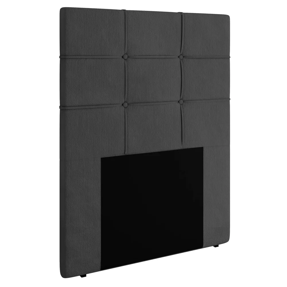 Cabeceira Cama Box Solteiro 90cm Esmeralda Veludo J02 Cinza - Mpozenato
