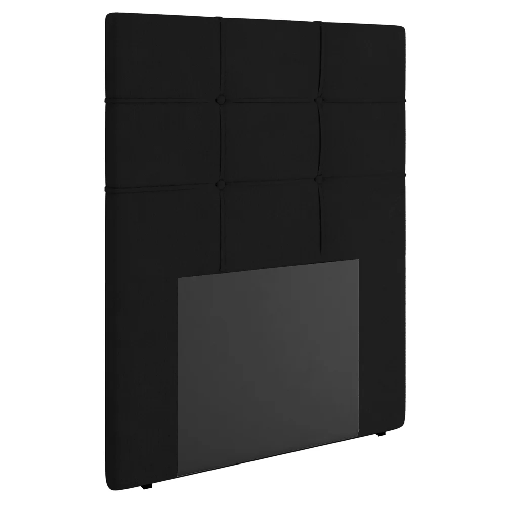 Cabeceira Cama Box 90cm Esmeralda Sintético J02 Preto - Mpozenato