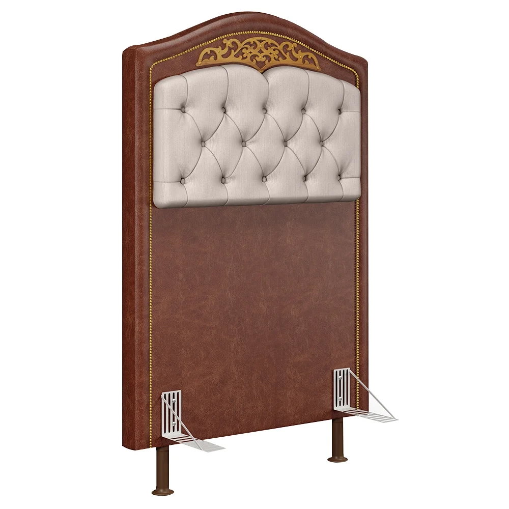 Cabeceira Cama Box Solteiro 90cm com Tachas Imperial J02 Facto Marrom/Bege - Mpozenato