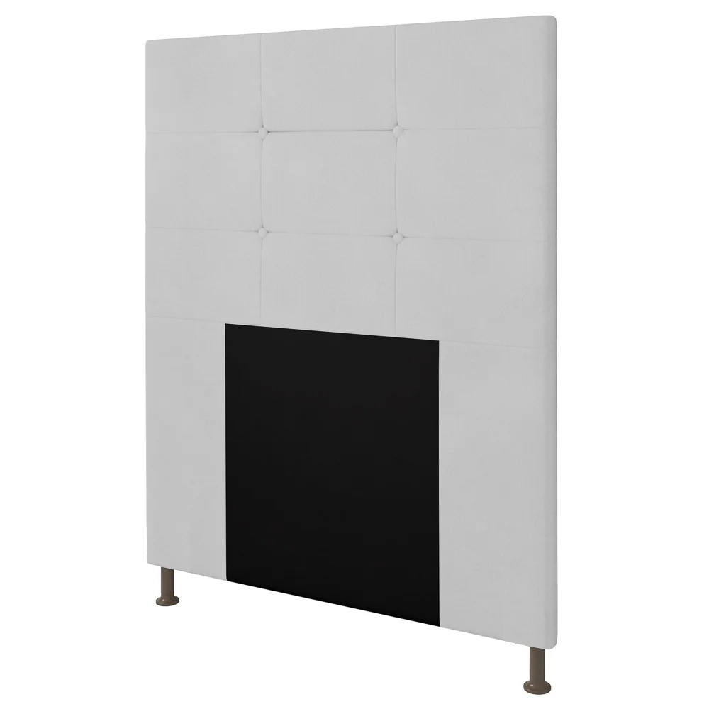 Cabeceira Cama Box Solteiro 90cm Safira Sintético Branco Z51 - Mpozenato