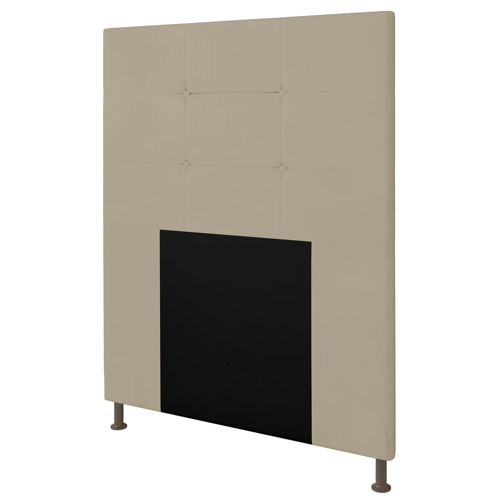 Cabeceira Cama Box Solteiro 90cm Safira Sintético Bege Z51 - Mpozenato
