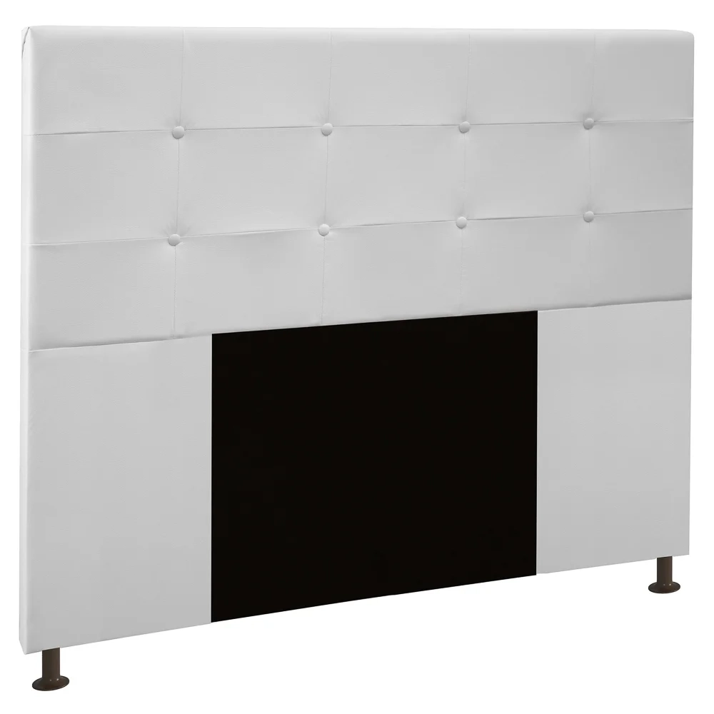 Cabeceira Cama Box Casal 140cm Safira Sintético Branco Z51 - Mpozenato