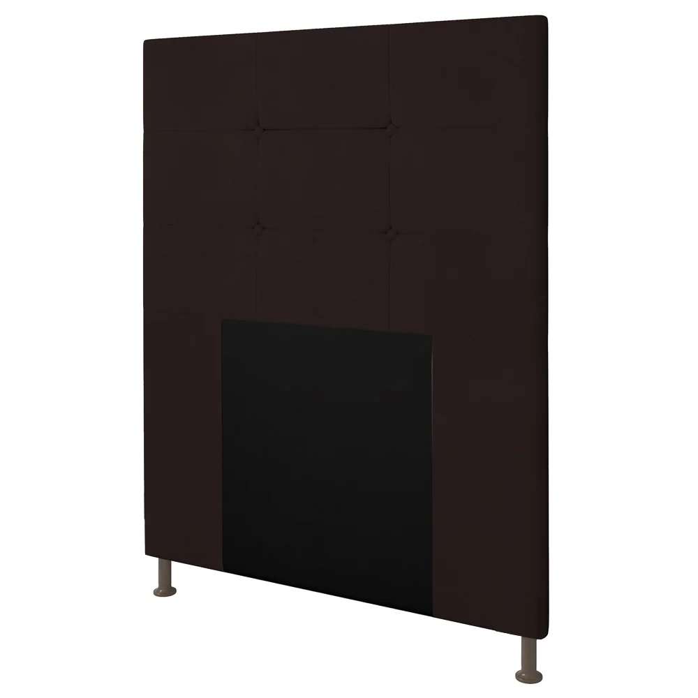 Cabeceira Cama Box Solteiro 90cm Safira Sintético Marrom Z51 - Mpozenato