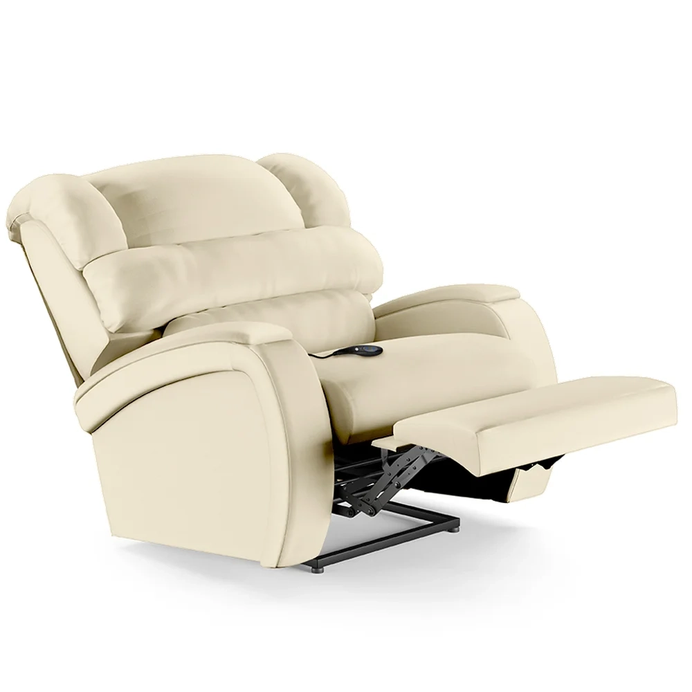 Poltrona do Papai Reclinável Kalie Controle Power Elétrico FH9 PU Bege - Mpozenato