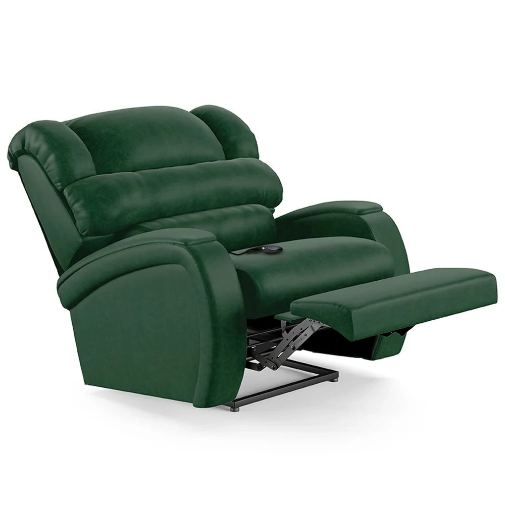 Poltrona do Papai Reclinável Kalie Controle Power Elétrico FH9 PU Verde Musgo - Mpozenato