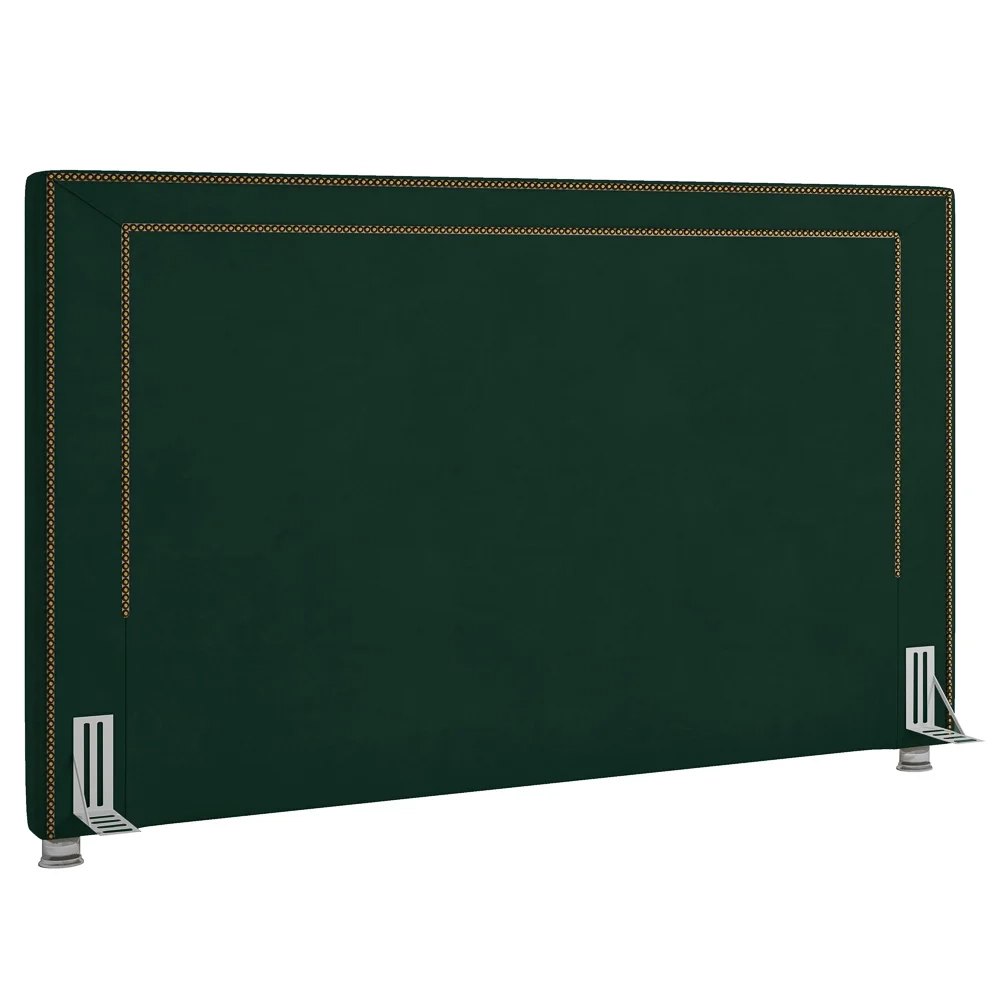 Cabeceira Cama Box Casal 140cm Mali Z37 Veludo Verde Musgo - Mpozenato