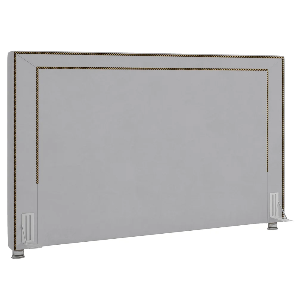 Cabeceira Cama Box Casal King 195cm Mali Z37 Veludo Cinza - Mpozenato