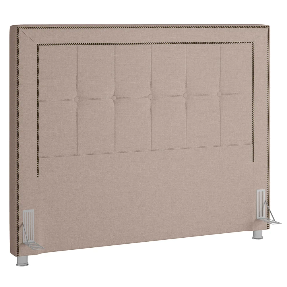 Cabeceira Cama Box Casal 140cm Paolla Z37 Linho Bege Cru - Mpozenato