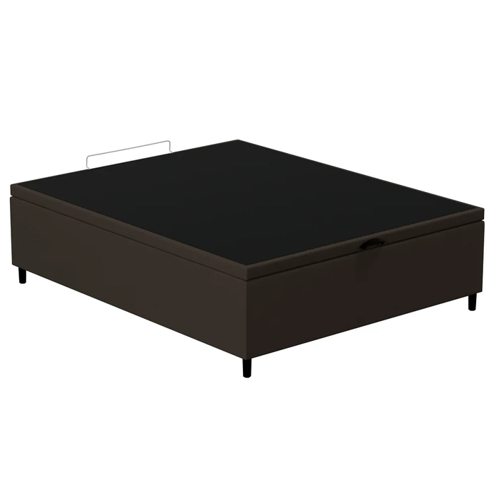 Base para Cama Box Baú Casal 138x188cm Hit Z04 Suede Marrom - Mpozenato