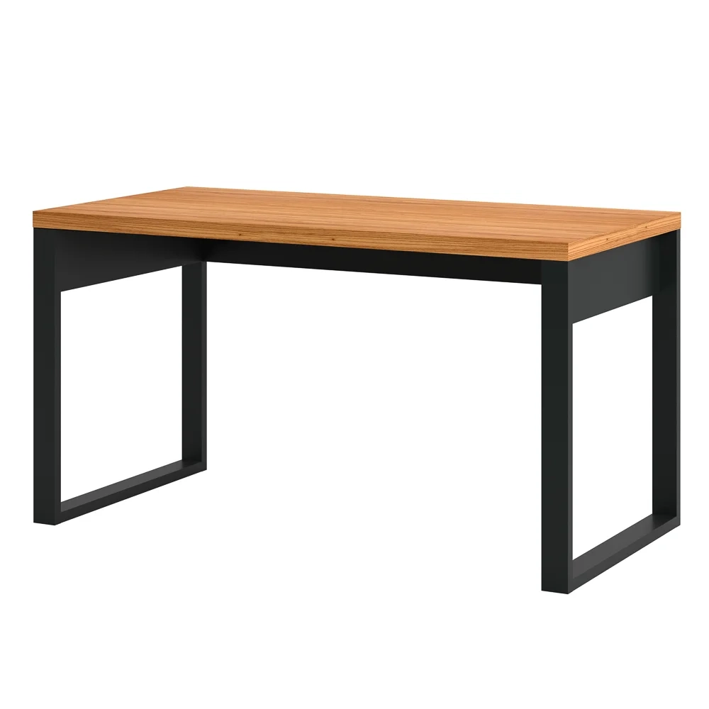 Mesa Escritório Estilo Industrial F20 Freijó/Preto Fosco - Pradel