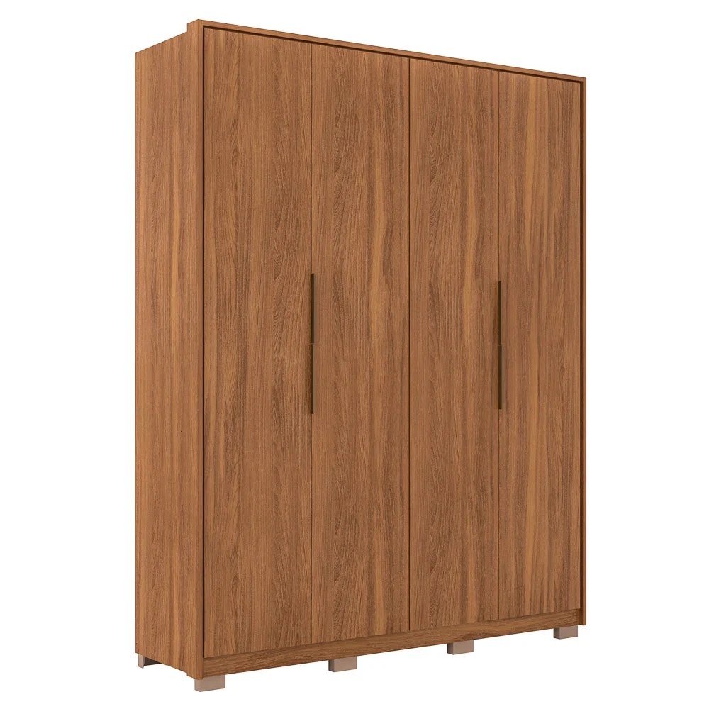 Guarda Roupa Casal Com Pés 4 Portas 3 Gavetas Attore D02 Amendola Touch - Mpozenato