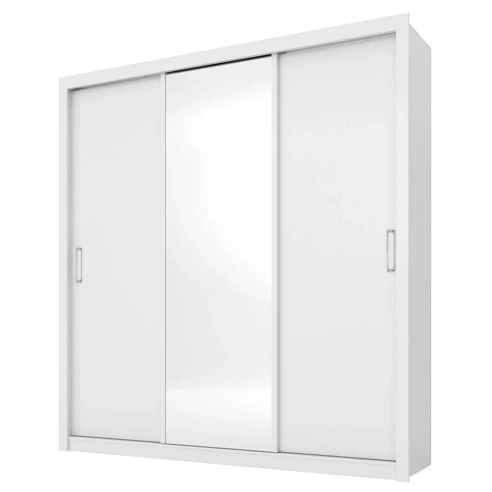 Guarda Roupa 3 Portas 2 Gavetas Residence D02 Branco - Mpozenato