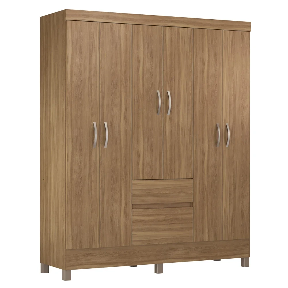 Guarda Roupa Casal 6 Portas 2 Gavetas Flash II D02 Amendola Touch - Mpozenato
