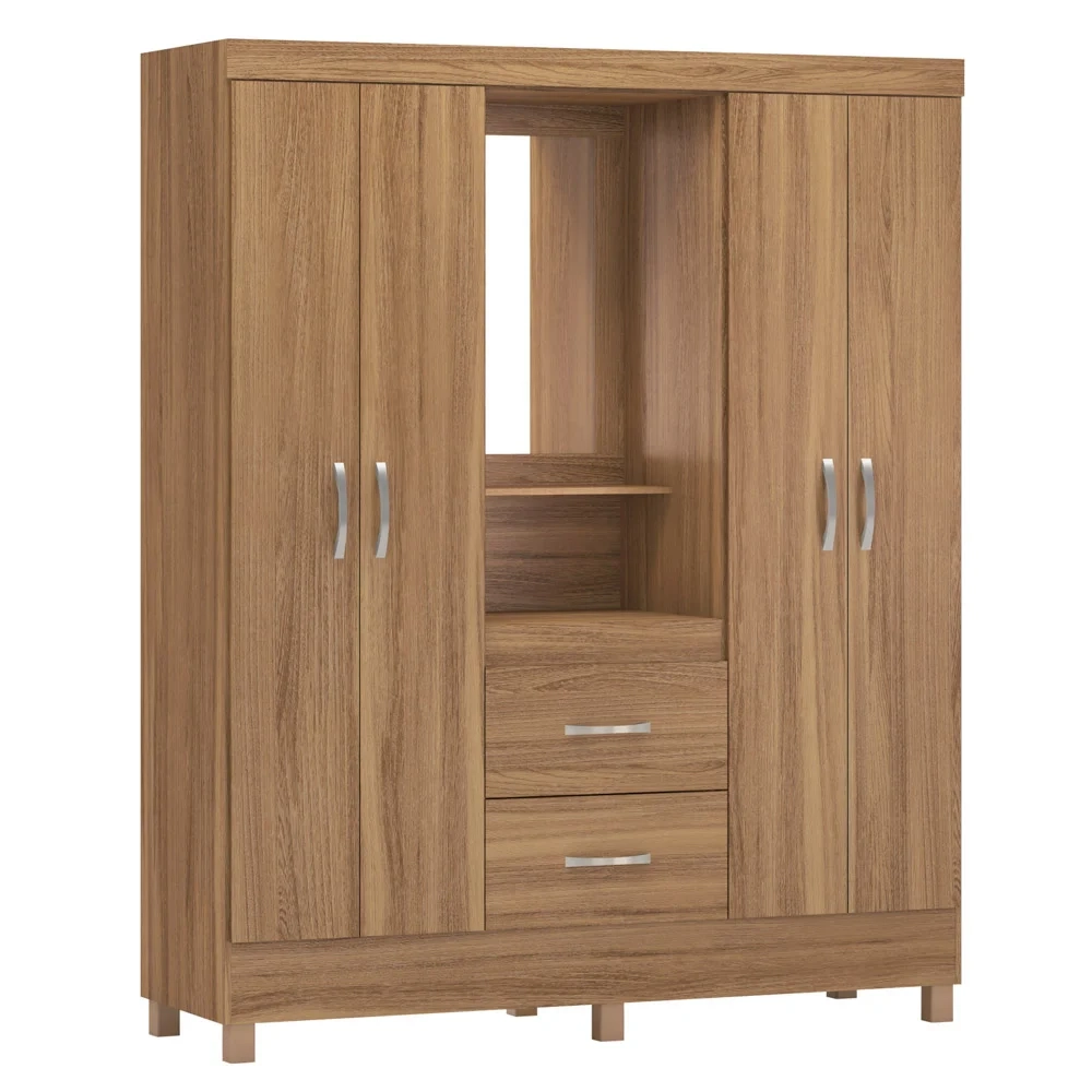 Guarda Roupa Capelinha 4 Portas 2 Gavetas Lord D02 Amendola Touch - Mpozenato