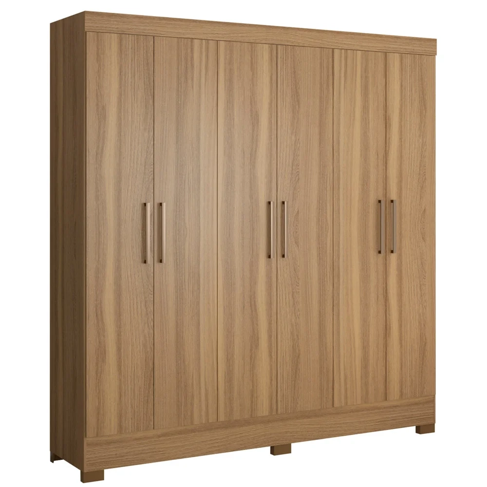 Guarda Roupa Casal 6 Portas 3 Gavetas Pratico D02 Amendola Touch - Mpozenato