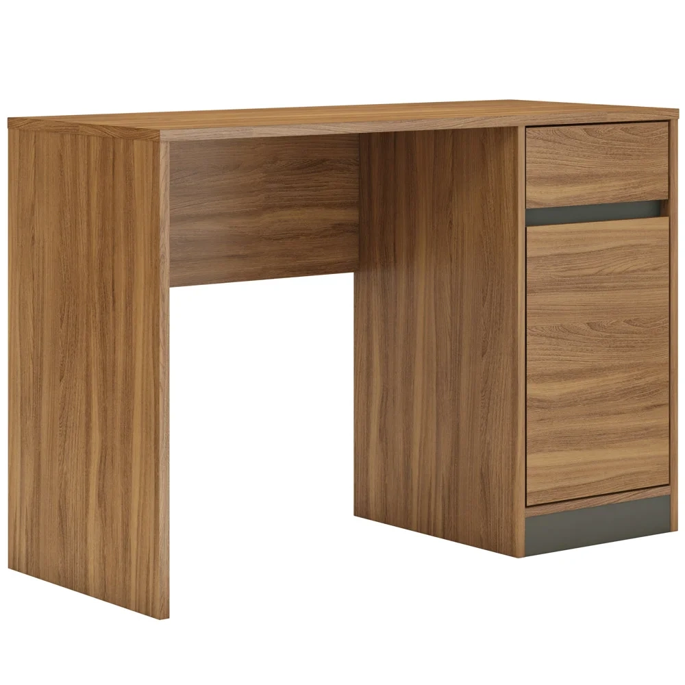 Mesa Para Computador Escrivaninha Office 1 Porta 1Gaveta Morada D02 Amendola/Grafito - Mpozenato