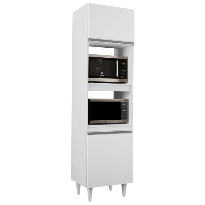 Paneleiro Cozinha Torre Quente 56cm Colorado Branco - Lumil Móveis