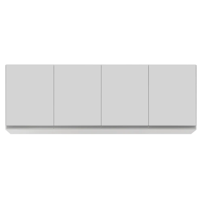 Armário de Cozinha Aéreo 160cm 4 Portas Nevada Branco - Lumil