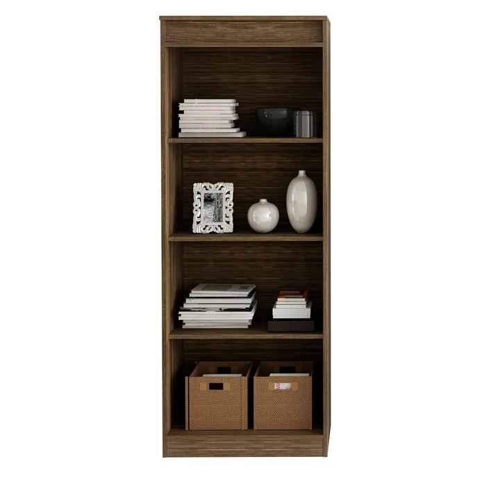 Estante Livreiro Multiuso Alta 3 Prateleiras ME4150 Nogal - Tecno Mobili