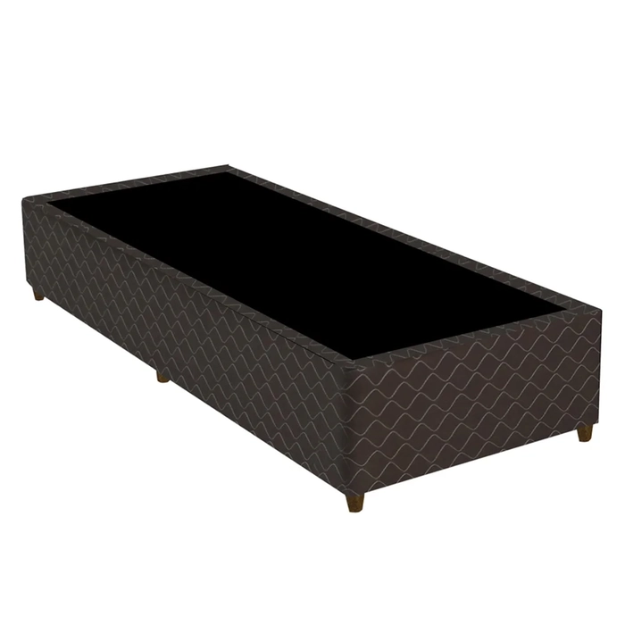 Base Para Cama Box Solteiro 88cm Poliéster Bordado New York Marrom - Gazin