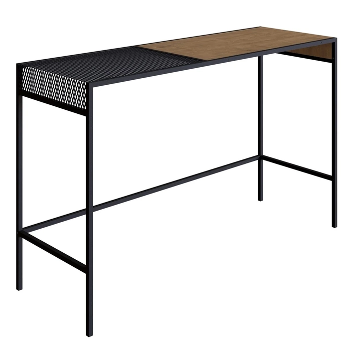Aparador Para Sala de Estar 120cm Pés Metálicos Dinâmico Vermont/Preto - Artesano