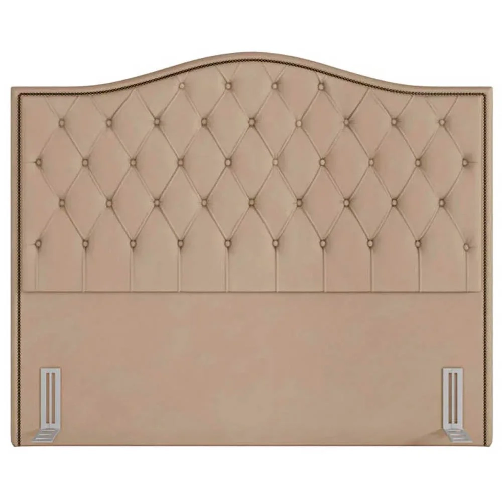 Cabeceira Cama Box Casal Queen 160cm Siena Z37 Veludo Bege - Mpozenato