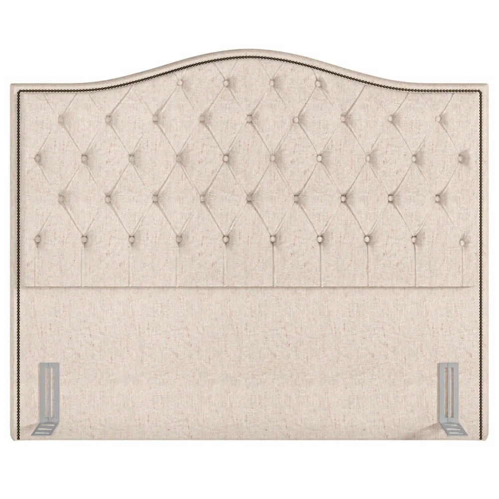 Cabeceira Cama Box Casal King 195cm Siena Z37 Linho Bege Cru - Mpozenato