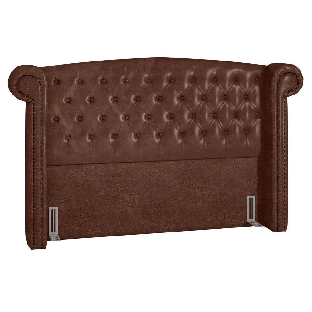 Cabeceira Cama Box Casal King 195cm Provença Z37 Sintético Camel - Mpozenato