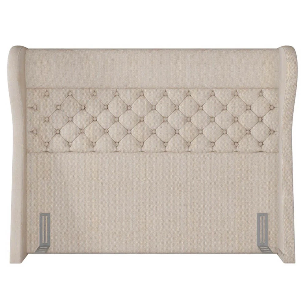 Cabeceira Cama Box Casal King 195cm Trinidad Z37 Linho Bege Cru - Mpozenato