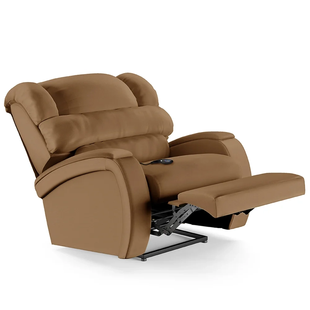 Poltrona do Papai Reclinável Kalie Controle Power Elétrico USB FH9 PU Caramelo - Mpozenato