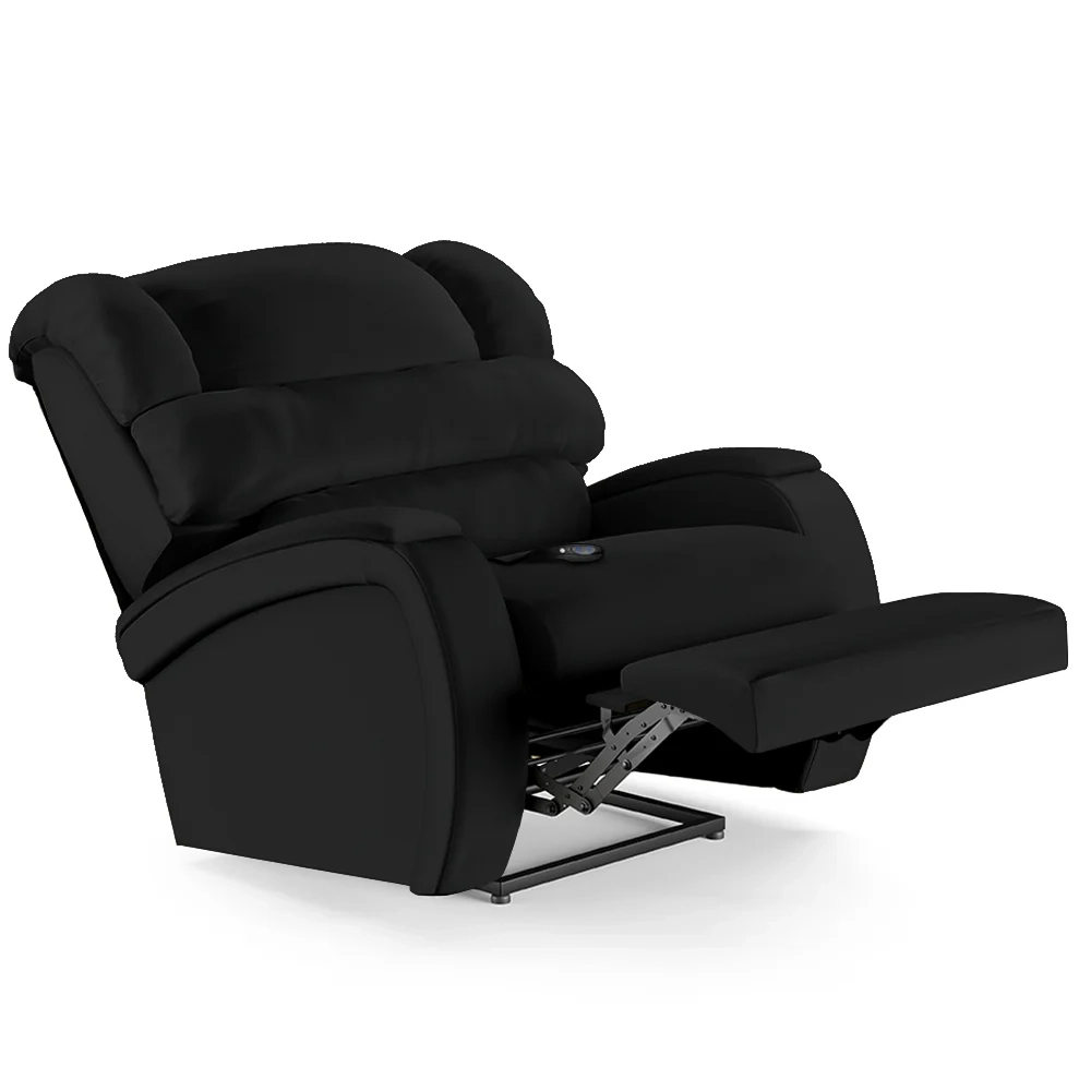 Poltrona do Papai Reclinável Kalie Controle Power Elétrico USB FH9 PU Preto - Mpozenato