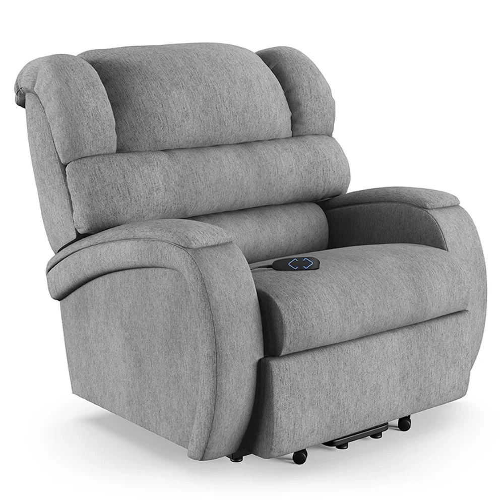 Poltrona do Papai Reclinável Kalie Elevação Lift Elétrico FH9 Linho Cinza - Mpozenato