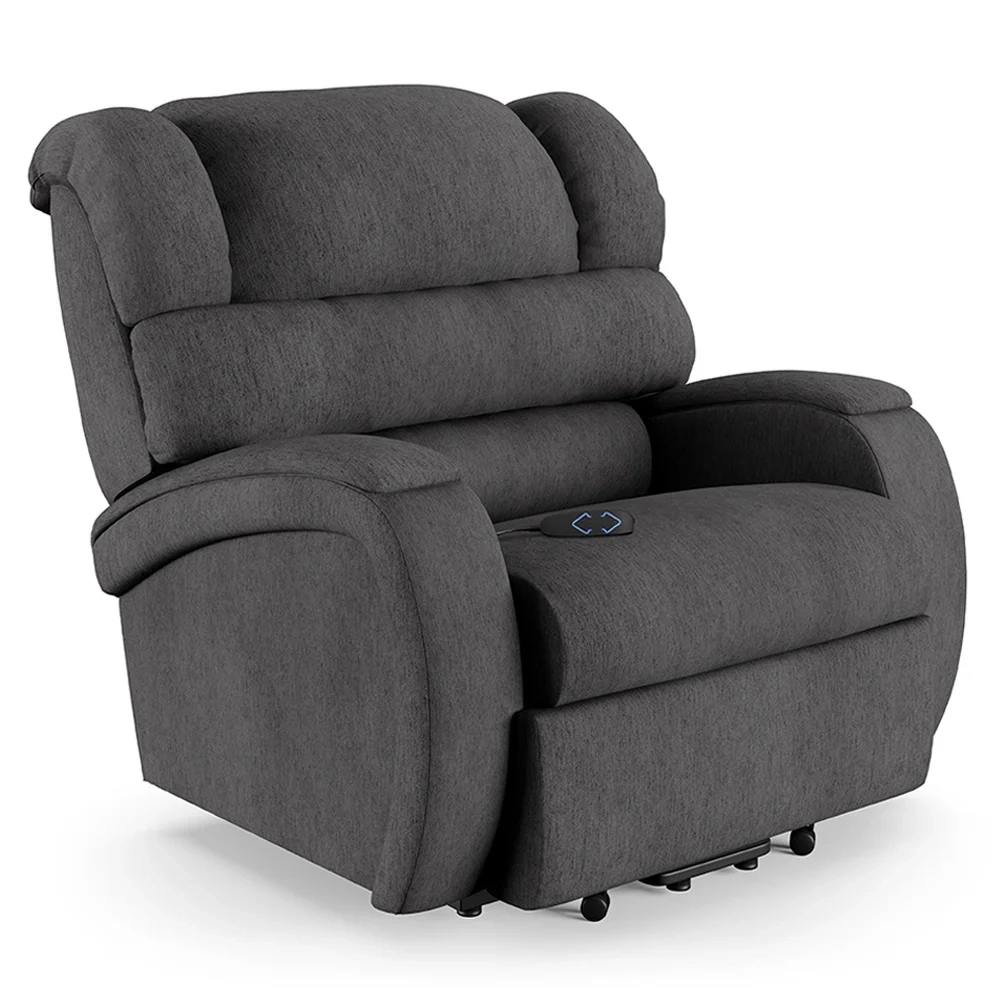 Poltrona do Papai Reclinável Kalie Elevação Lift Elétrico FH9 Linho Grafite - Mpozenato