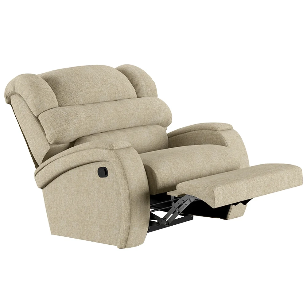 Poltrona do Papai Reclinável Kalie Manual Gatilho FH9 Linho Bege - Mpozenato