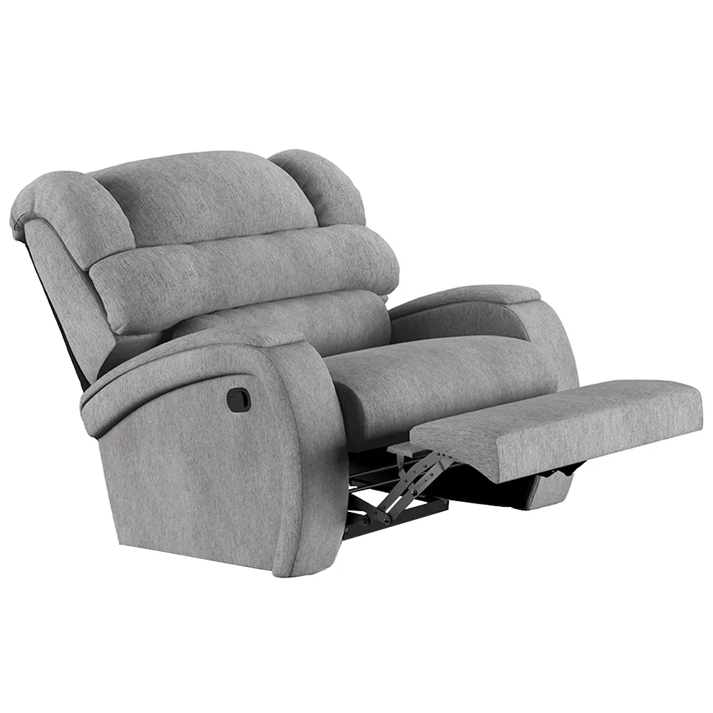 Poltrona do Papai Reclinável Kalie Manual Gatilho FH9 Linho Cinza - Mpozenato