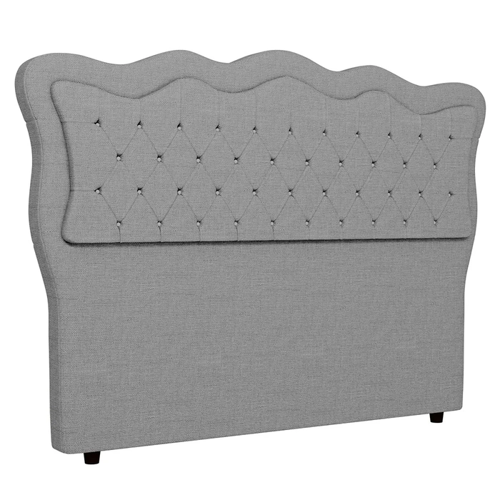 Cabeceira Casal Queen Cama Box 160cm Oregon Z04 Linho Cinza - Mpozenato