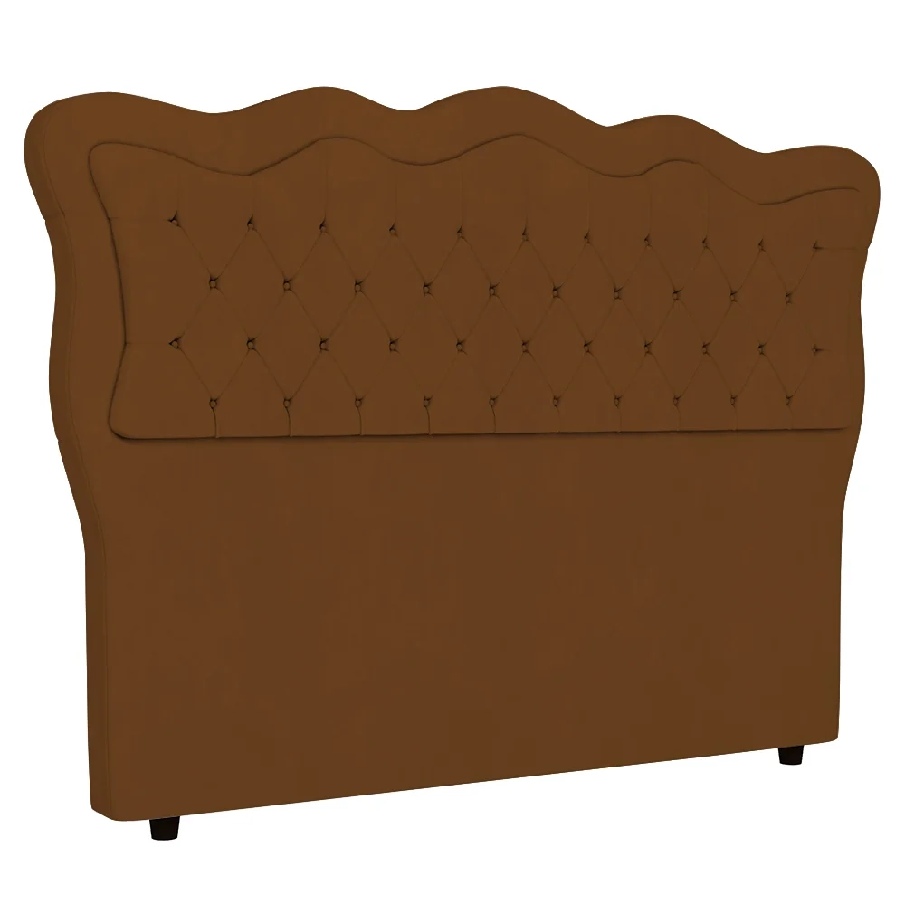 Cabeceira Casal Queen Cama Box 160cm Oregon Z04 Veludo Terracota - Mpozenato