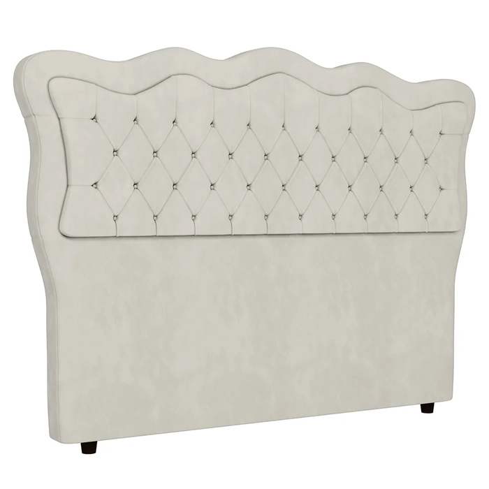 Cabeceira Casal King Cama Box 195cm Oregon Z04 Veludo Bege - Mpozenato
