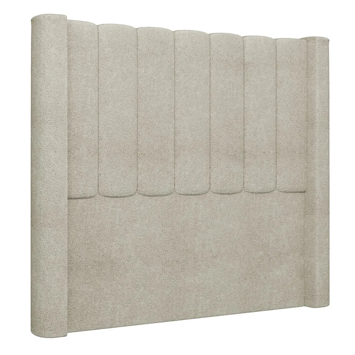 Cabeceira Casal Cama Box 140cm Claire Z04 Boucle Bege - Mpozenato