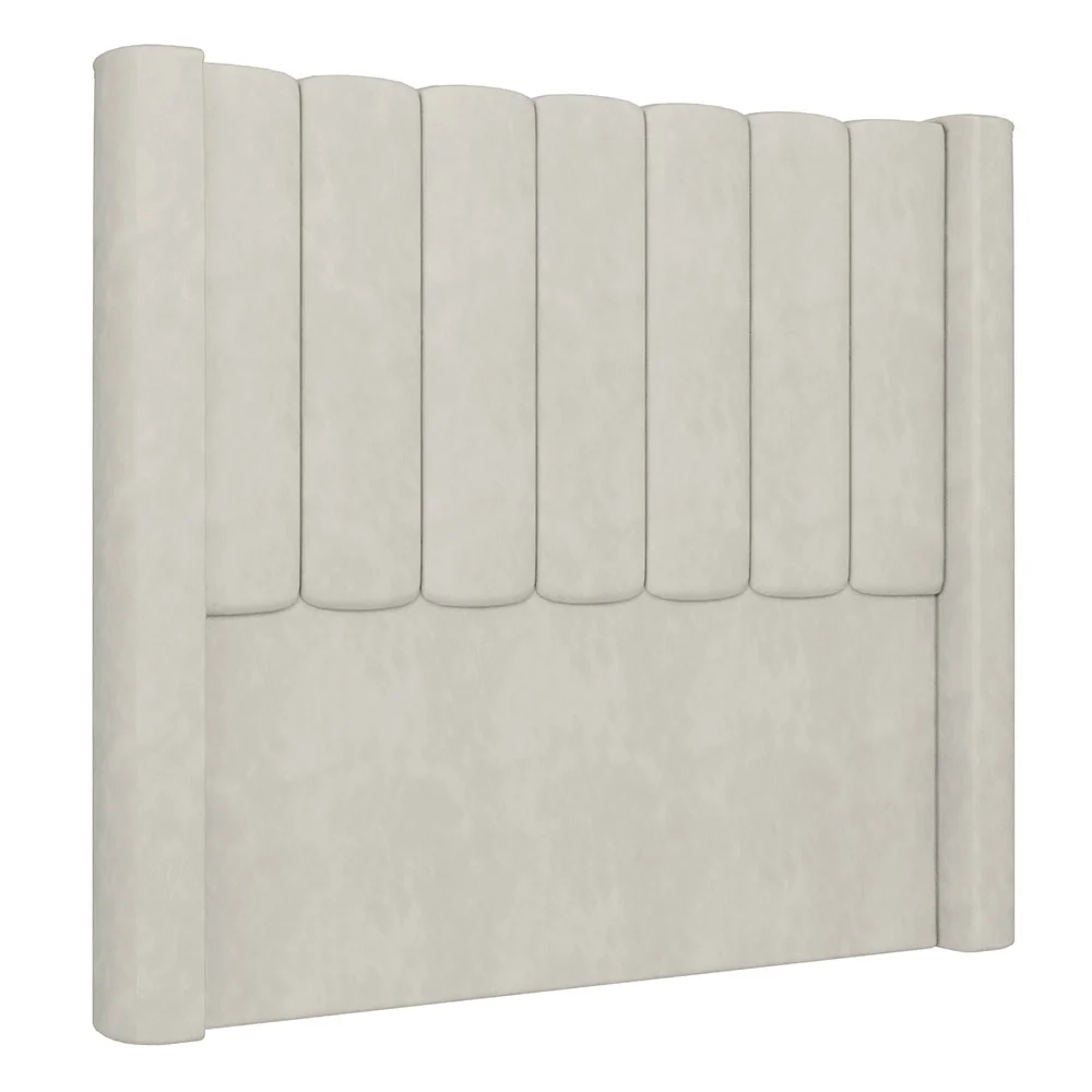 Cabeceira Casal Cama Box 140cm Claire Z04 Veludo Bege - Mpozenato