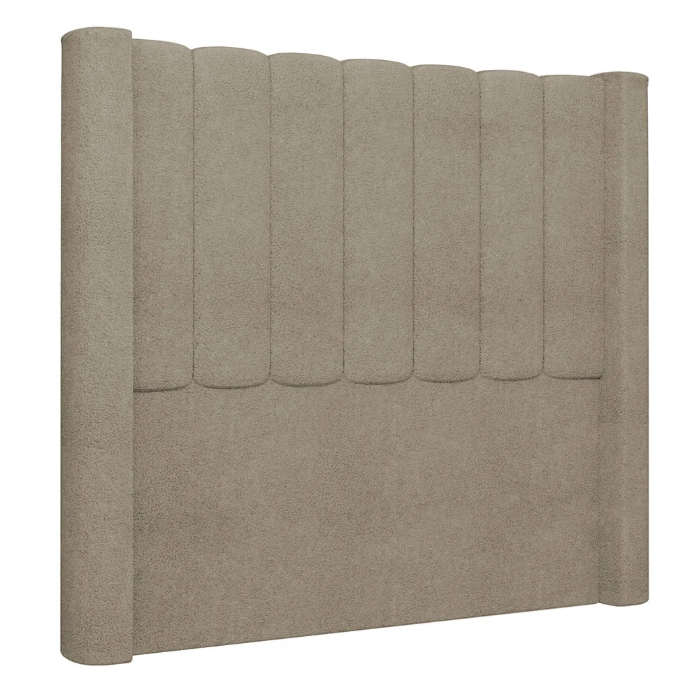 Cabeceira Casal Queen Cama Box 160cm Claire Z04 Boucle Capuccino - Mpozenato