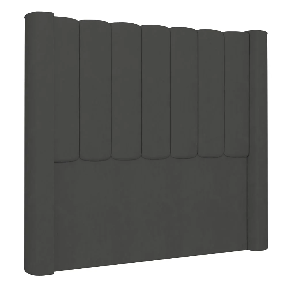 Cabeceira Casal Queen Cama Box 160cm Claire Z04 Veludo Grafite - Mpozenato