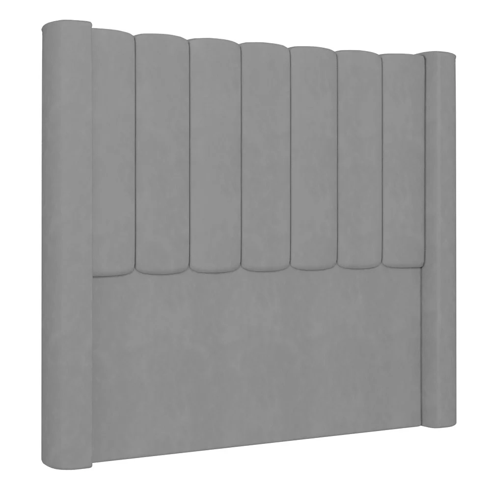 Cabeceira Casal Queen Cama Box 160cm Claire Z04 Veludo Cinza - Mpozenato