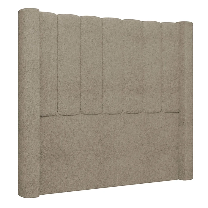 Cabeceira Casal King Cama Box 195cm Claire Z04 Boucle Capuccino - Mpozenato