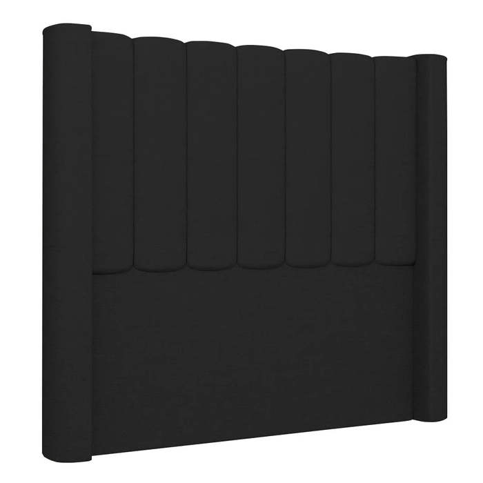 Cabeceira Casal King Cama Box 195cm Claire Z04 Linho Preto - Mpozenato