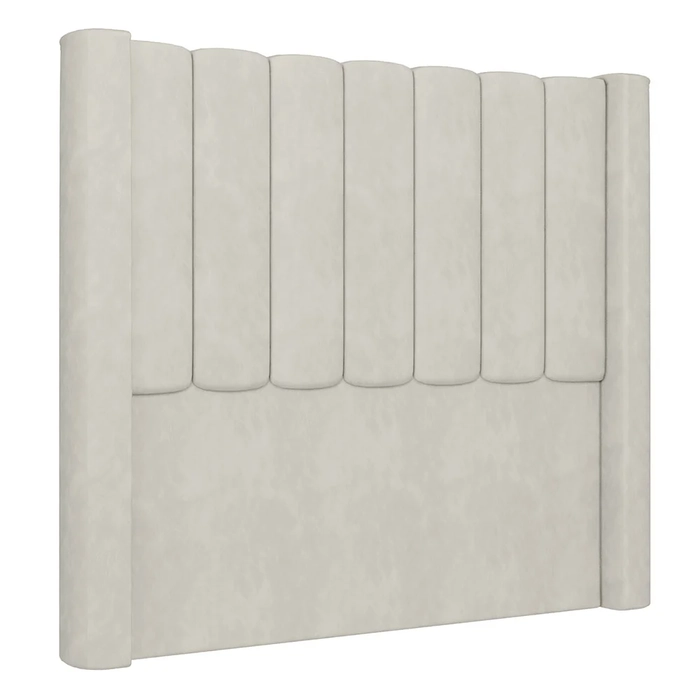 Cabeceira Casal King Cama Box 195cm Claire Z04 Veludo Bege - Mpozenato