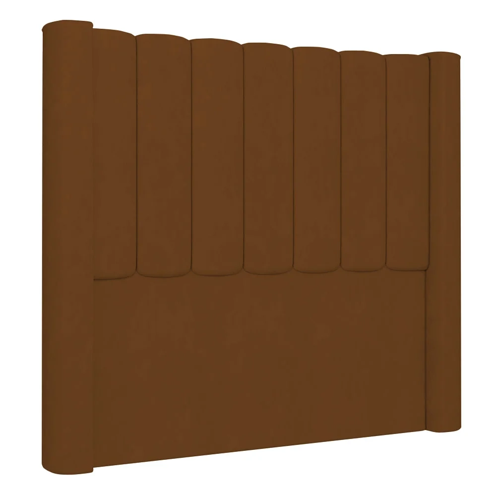 Cabeceira Casal King Cama Box 195cm Claire Z04 Veludo Terracota - Mpozenato