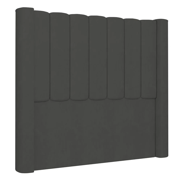 Cabeceira Casal King Cama Box 195cm Claire Z04 Veludo Grafite - Mpozenato