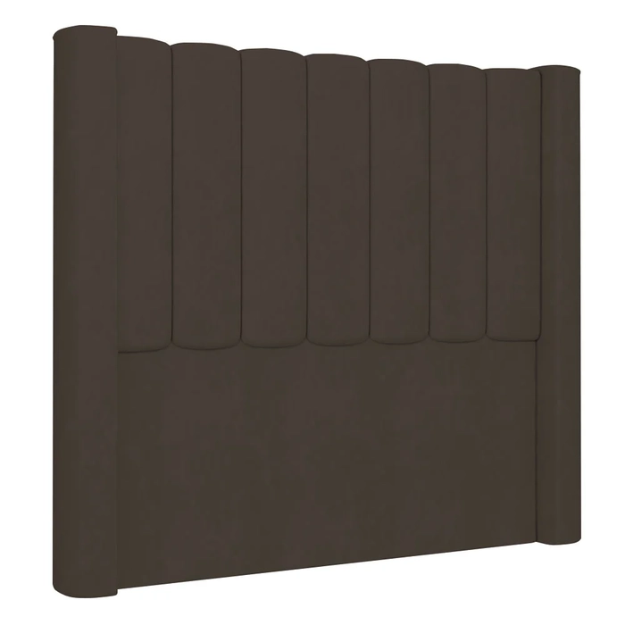 Cabeceira Casal King Cama Box 195cm Claire Z04 Veludo Marrom - Mpozenato