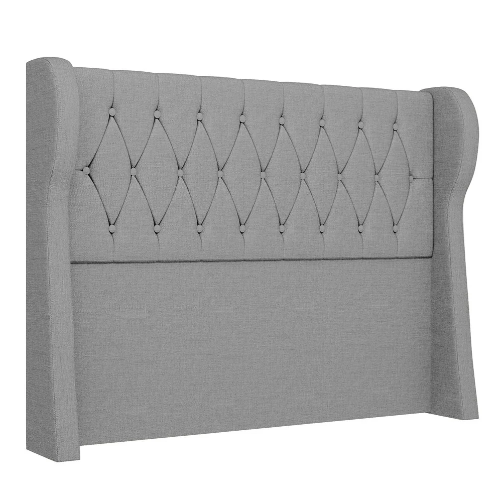 Cabeceira Casal Cama Box 140cm Malva Z04 Linho Cinza - Mpozenato